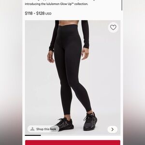 lululemon Glow Up™ Super-High-Rise Tight 28 size 4
